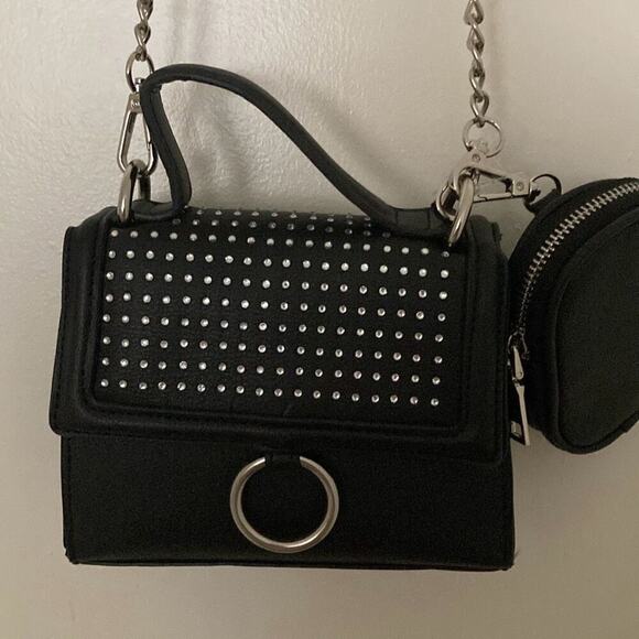 Nwot Madden nyc mini purse bling black gothic - Picture 1 of 12